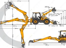 Зображення для оголошення Услуги колесного экскаватора - погрузчика JCB 3CX в Одессе. Аренда колесного экскаватора