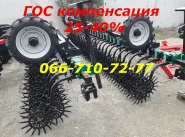 Борона ротационная БРМ-6 6-м со сменными зубами рабочая МОТЫГА ширина захвата 6м