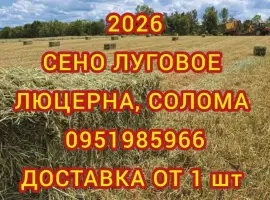 Зображення для оголошення Сено сіно солома в тюках мешках от производителя с доставкой
