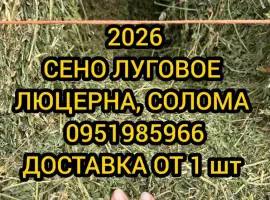 Зображення для оголошення Сено солома в тюках мешках с доставкой от 1шт. Для крс