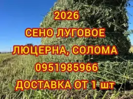 Зображення для оголошення Продам луговое сено и люцерну в тюках. Привоз на дом / на ферму