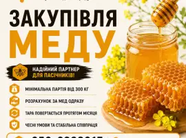 Зображення для оголошення Закуповуємо мед оптом АМЕДА ГРУП Кіровградська