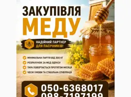 Зображення для оголошення АМЕДА ГРУП купуємо мед оптом Кіровоградська
