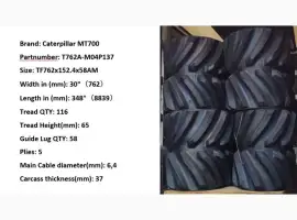 Зображення для оголошення Гумові гусениці для трактора CAT Challenger MT 700 30"