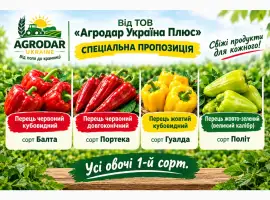 Зображення для оголошення Перець солодкий (Червоний жовтий зелений) Кубовидний та довгоконічний