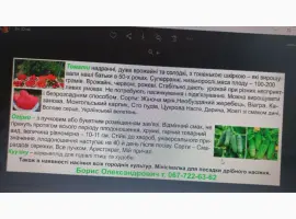 Зображення для оголошення Насіння овочевих культур