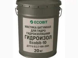 Зображення для оголошення Мастика битумная для гидроизоляции пола ГИДРОИЗОЛ Ecobit-10 ДСТУ Б В.2.7-108-2001 20 кг