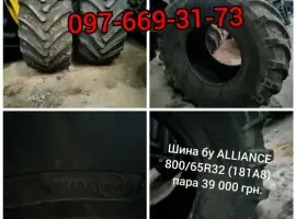 Зображення для оголошення Бу шина 800/65r32 Alliance на комбайн (181А8)