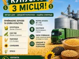 Зображення для оголошення Приймаємо зернові та олійні культури