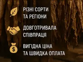 Зображення для оголошення Потрібен натуральний тютюновий лист для подальшої переробки