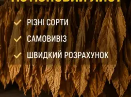Зображення для оголошення Купуємо листовий тютюн у фермерів та приватних господарств