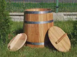 Діжка для квашення. бочка дубова, випалена.