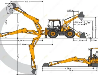 Зображення для оголошення Услуги колесного экскаватора - погрузчика JCB 3CX в Одессе. Аренда колесного экскаватора
