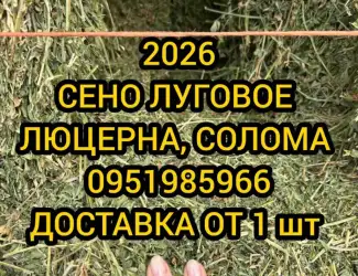 Зображення для оголошення Сено солома в тюках мешках с доставкой от 1шт. Для крс