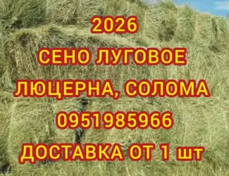 Зображення для оголошення Сено в тюках с доставкой по Украине. Большие объёмы