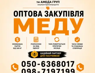 Куємо мед оптом АМЕДА ГРУП