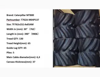 Зображення для оголошення Гумові гусениці для трактора CAT Challenger MT 800 30"