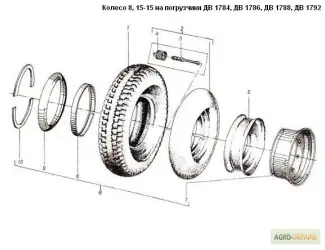 Зображення для оголошення Ведущий мост - Колесо 8, 15-15 на погрузчики ДВ 1784, ДВ 1786, ДВ 1788, ДВ 1792