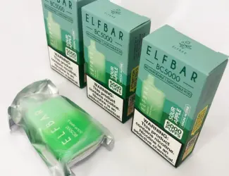 Зображення для оголошення Ел сигарета ELF BAR 5000 тяг Кисле яблуко 5%