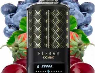 Зображення для оголошення Електронка ELFBAR Combo 25000 тяг. Перемикання смаків:Чорниця-Кисла Малина<=>Вишня