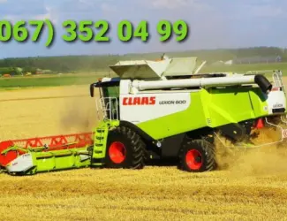 Зображення для оголошення Аренда зерноуборочных комбайнов марки Claas Lexion 600