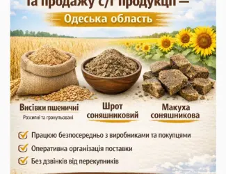 Зображення для оголошення Посередництво у закупівлі та продажу сільськогосподарської продукції – Одеська область