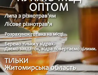 Мед закуповуємо оптом