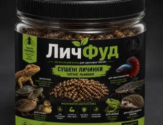 Сушені личинки чорної львинки «ЛичФуд» — 130 г