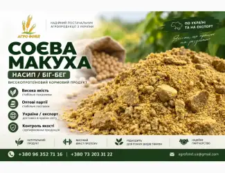 Зображення для оголошення Продам соєву макуху оптом | Насип / біг-бег