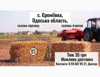 Зображення для оголошення Солома в тюках (пшенична