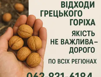 Швидко купим відходи грецького горіха