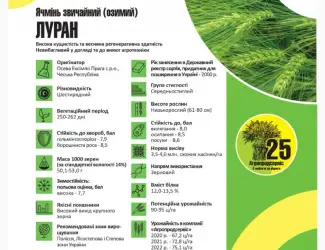 Зображення для оголошення Продам насіння озимого Ячменю сорт ЛУРАН