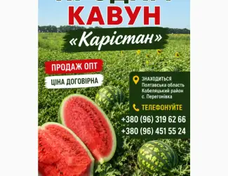 Зображення для оголошення Продам кавун Карістан