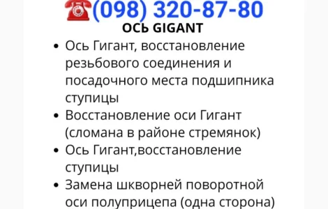 Техническое обслуживание и ремонт прицепов и полуприцепов, ремонт осиBPW, SAF