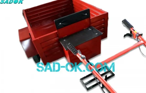 Прицеп Садок для мотоблока. 1, 25 х 1, 10 м. С тормозами