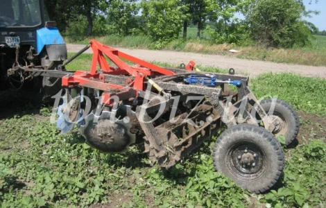 Борона под МТЗ, АДП-2, 5, навесной и прицепной дисковый агрегат, регулировка угла атаки