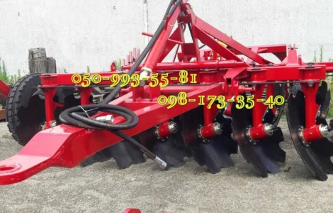 Прицепная VIP борона БДП-2.1(2.4-3.2)навесная, регулировка атаки диска