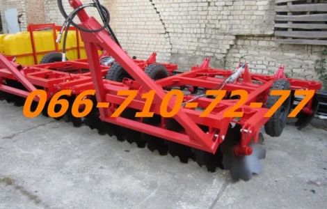 Борона дисковая тяжелая БДП-2.5 под МТЗ-80 МТЗ-82 приводные колеса в середине бороны
