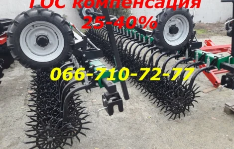 Борона ротационная БРМ-6 6-м со сменными зубами рабочая МОТЫГА ширина захвата 6м