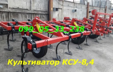 Культиватор КПС КСУ -8, 4 (четырехрядный) с пружинной бороной и катком усиленный