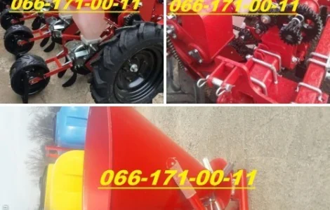 Сеялка дешевле заводской УПС-8 (двухконтурная) + разбрасыватель удобрений МВУ-0, 5 лейка