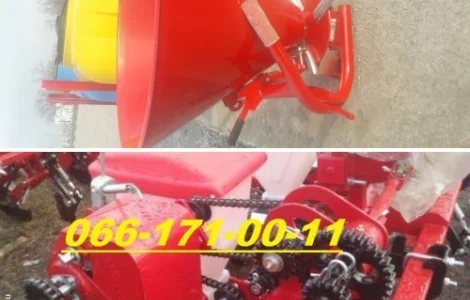 Сеялка пропашная новая УПС-8 (упс8-Веста) + разбрасыватель удобрений МВУ (лейка)