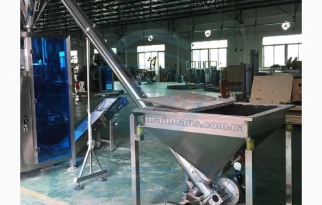 Вибропросеиватель (вибросито) шнековый погрузчик с бункером нержавейка для пищевых прод