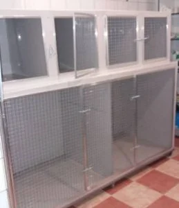 Ветеринарная клетка двухъярусная