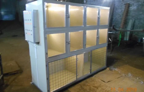 Ветеринарная клетка трёхъярусная с освещением и подогревом пола