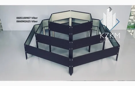 Сборная клумба матовая, сборная " Люкс" высокая, металлическая клумба