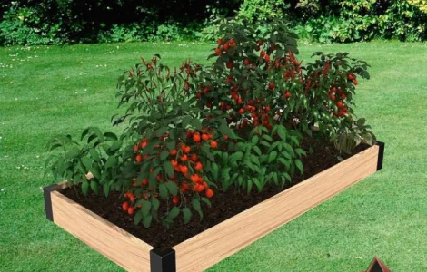 Висока насипна грядка, тепла клумба, мінігород, мінігазон