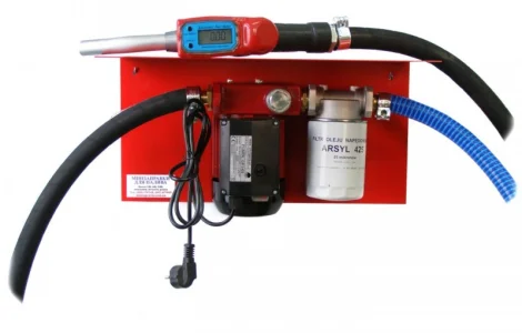 Міні АЗС 12 Вольт 40л/хв з вмонтованим електронним лічильником на пістолеті для дизпалива