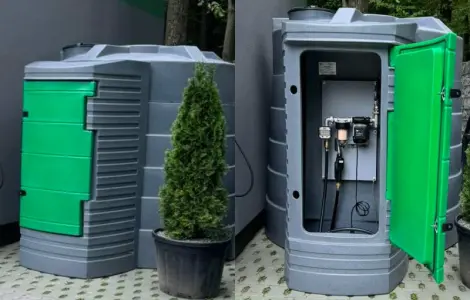 Міні АЗС 5000л під ключ Резервуар двостінний з заправним модулем для дизпалива