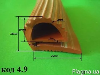 Термостойкий уплотнитель для дверей печи